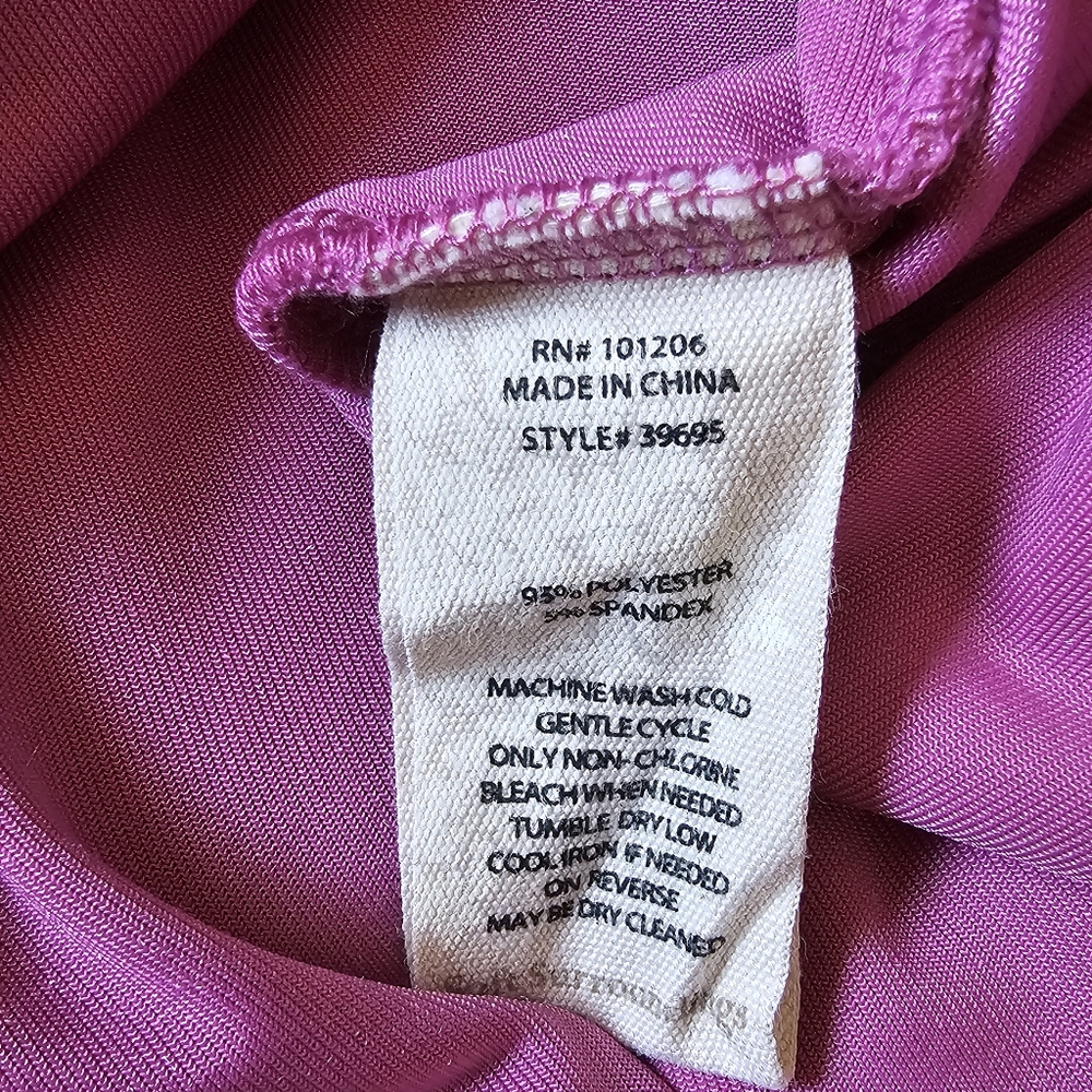 Soft Surroundings Magenta Velvet Button Down Long Sleeve Top Blouse Size PM - Picture 7 of 7